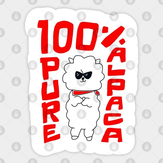 100% Pure Alpaca Sticker by ZeroKara